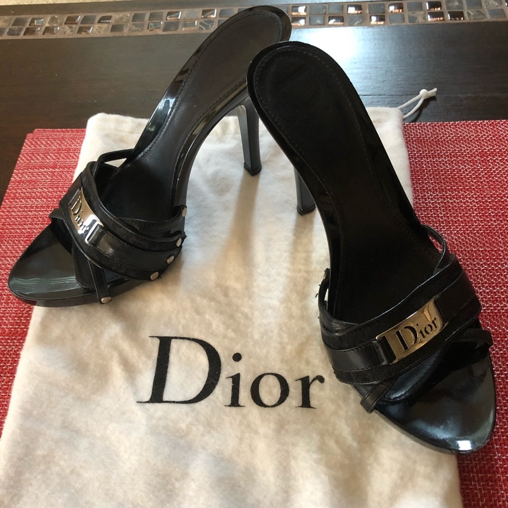 Dior Black Platform Heels Size 7.5